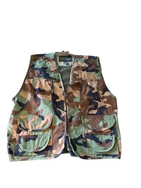 Master Sportsman Camo Hunting Vest - Green/Brown